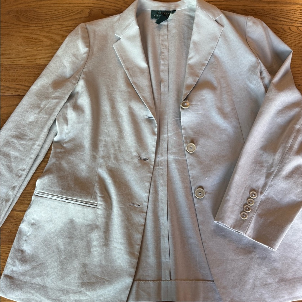 Ralph Lauren Women's Blazer in Light Cream
